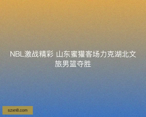 NBL激战精彩 山东蜜獾客场力克湖北文旅男篮夺胜 NBL激战精彩 山东蜜獾客场力克湖北文旅男篮夺胜
