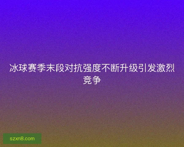 冰球赛季末段对抗强度不断升级引发激烈竞争 冰球赛季末段对抗强度不断升级引发激烈竞争